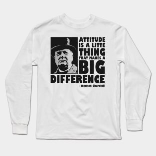 Winston Churchill - Motivational Quote Long Sleeve T-Shirt